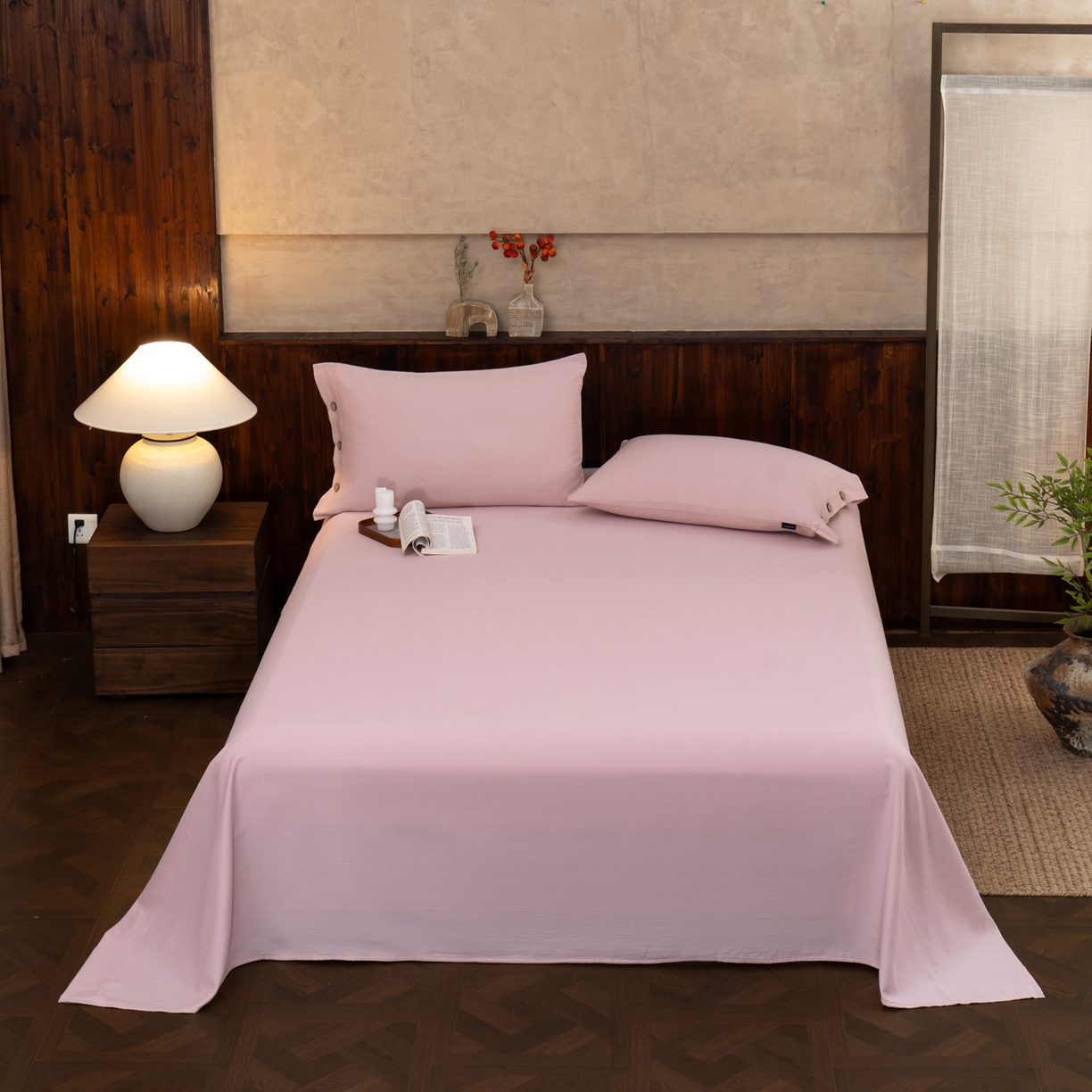 91家纺网 家纺一手货源 找家纺 （总）春皖家纺 2025新款全棉水洗提花磨毛单床单-风格一