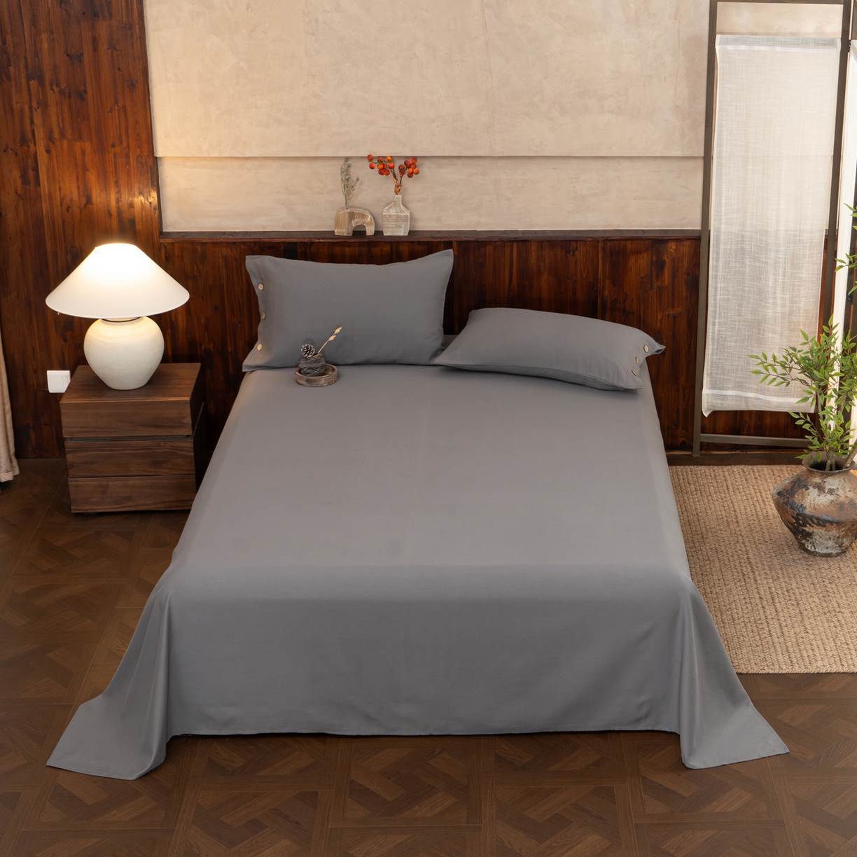 91家纺网 家纺一手货源 找家纺 （总）春皖家纺 2025新款全棉水洗提花磨毛单床单-风格一