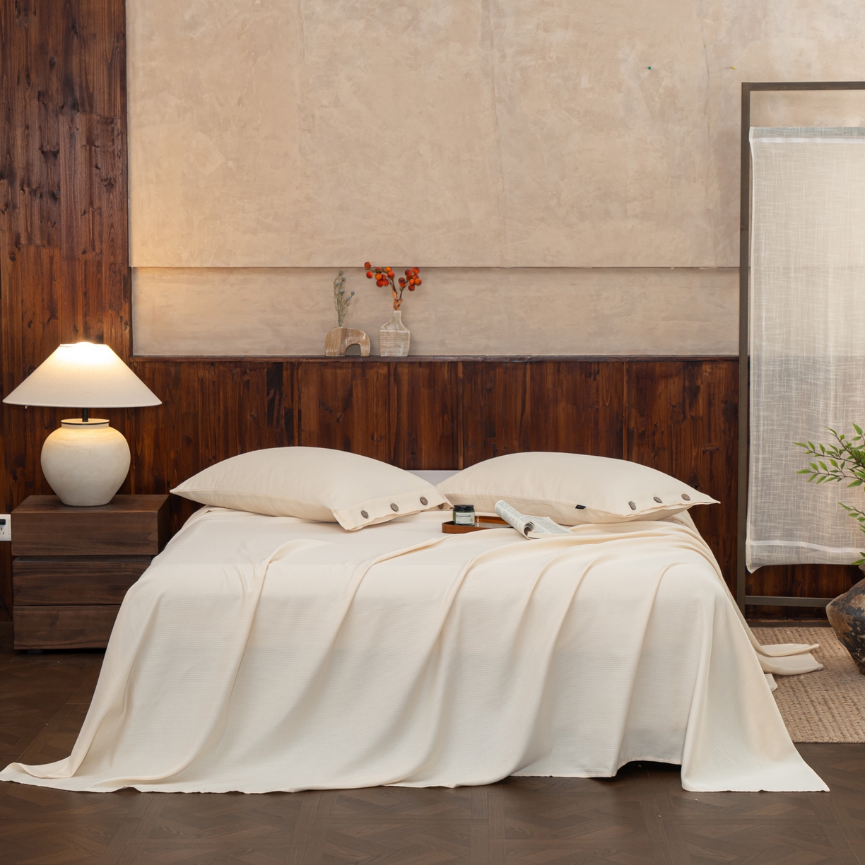 91家纺网 家纺一手货源 找家纺 （总）春皖家纺 2025新款全棉水洗提花磨毛单床单-风格一