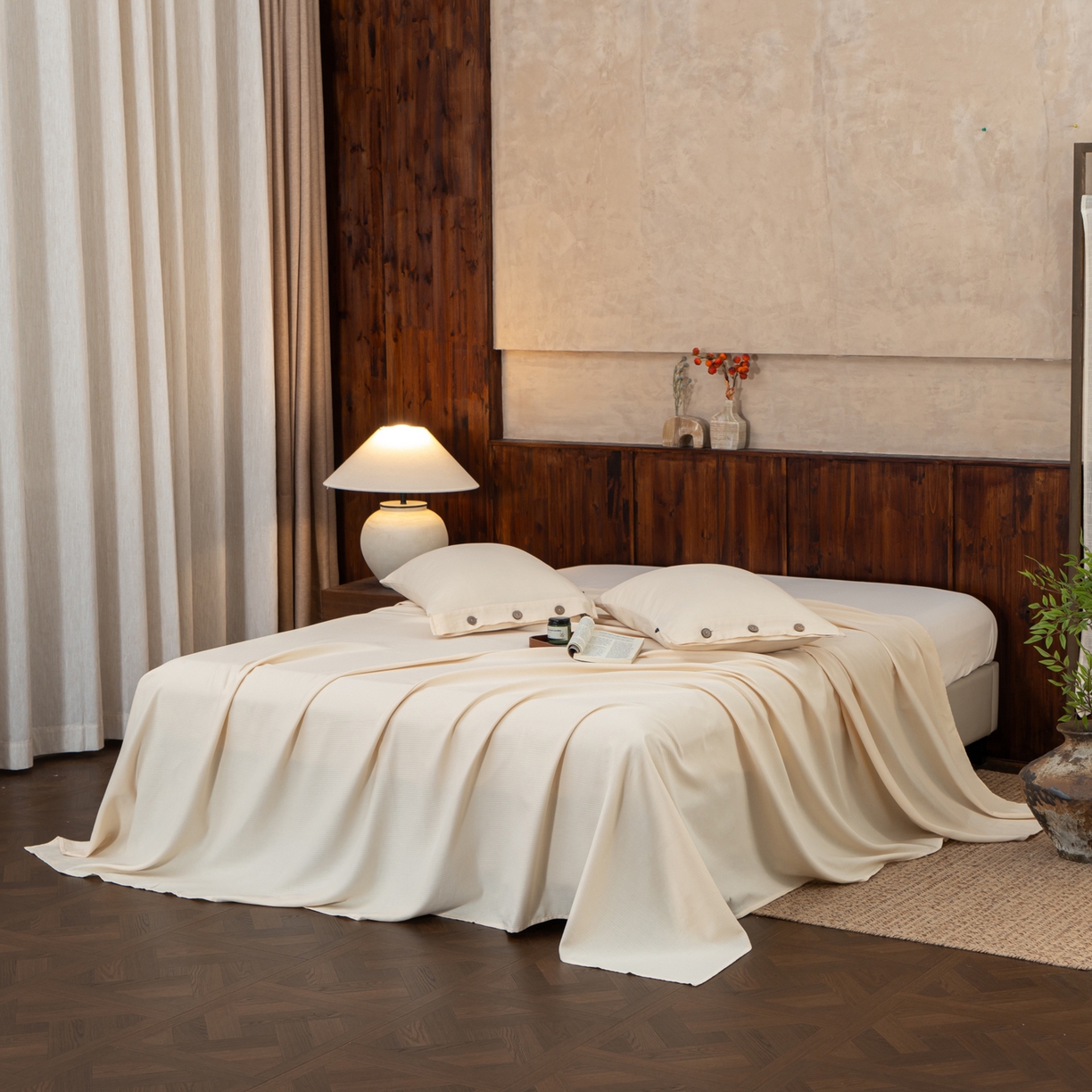 91家纺网 家纺一手货源 找家纺 （总）春皖家纺 2025新款全棉水洗提花磨毛单床单-风格一