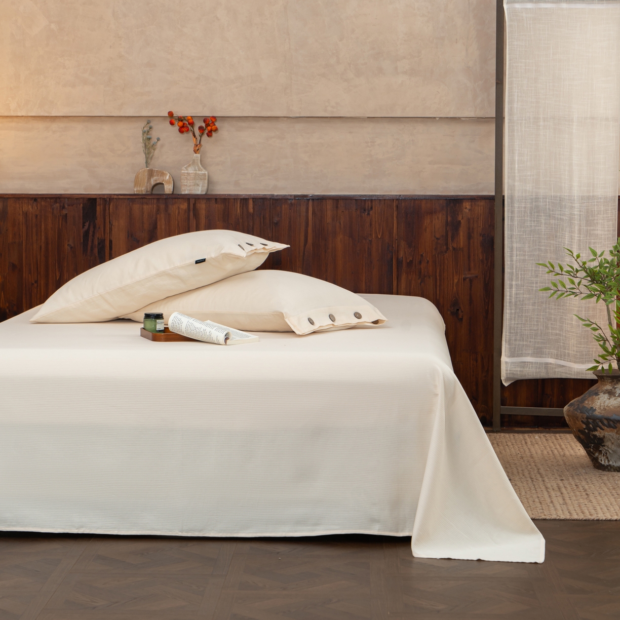 91家纺网 家纺一手货源 找家纺 （总）春皖家纺 2025新款全棉水洗提花磨毛单床单-风格一