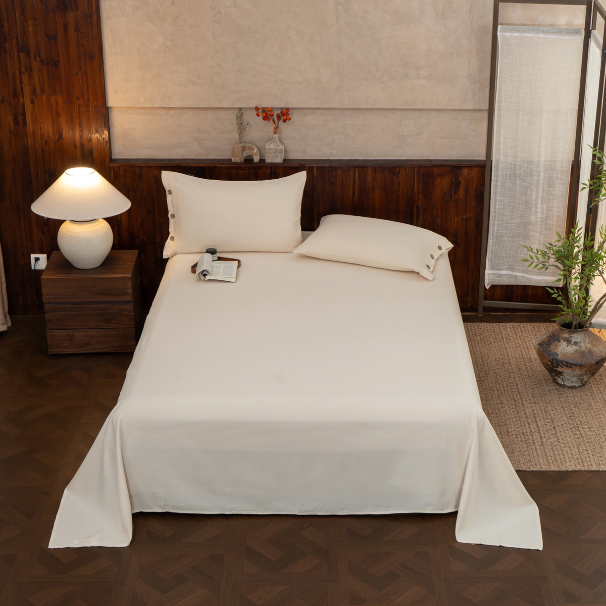 91家纺网 家纺一手货源 找家纺 （总）春皖家纺 2025新款全棉水洗提花磨毛单床单-风格一