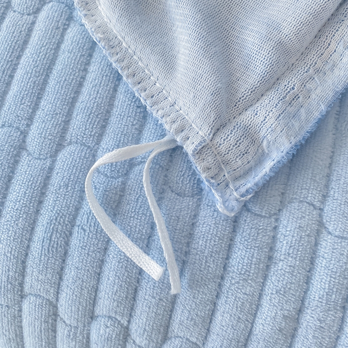 91家纺网 家纺一手货源 找家纺 豫见家纺 2025新款高克重牛奶绒夹棉床盖四件套 蓝格蝶韵