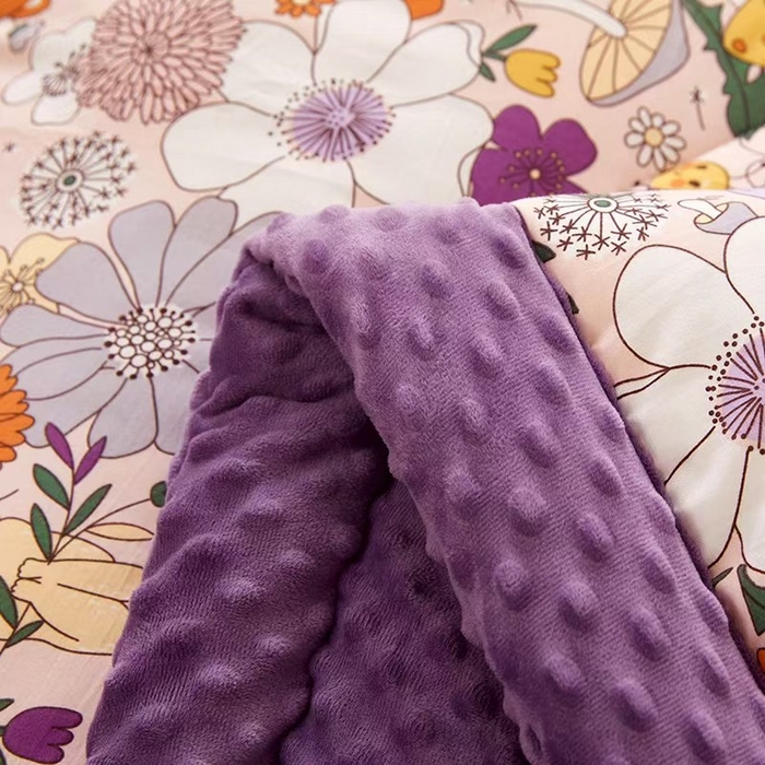 91家纺网 家纺一手货源 找家纺 蔻之羽 2025新款水洗棉豆豆被夏被春秋被豆豆绒冬被直播爆款被子被芯 动物世界