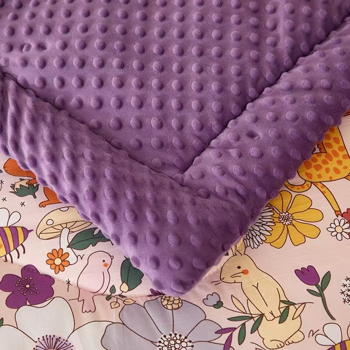 91家纺网 家纺一手货源 找家纺 蔻之羽 2025新款水洗棉豆豆被夏被春秋被豆豆绒冬被直播爆款被子被芯 动物世界