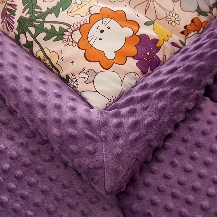 91家纺网 家纺一手货源 找家纺 蔻之羽 2025新款水洗棉豆豆被夏被春秋被豆豆绒冬被直播爆款被子被芯 动物世界