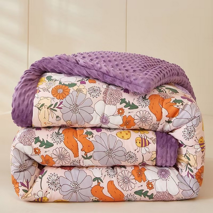 91家纺网 家纺一手货源 找家纺 蔻之羽 2025新款水洗棉豆豆被夏被春秋被豆豆绒冬被直播爆款被子被芯 动物世界,动物世界