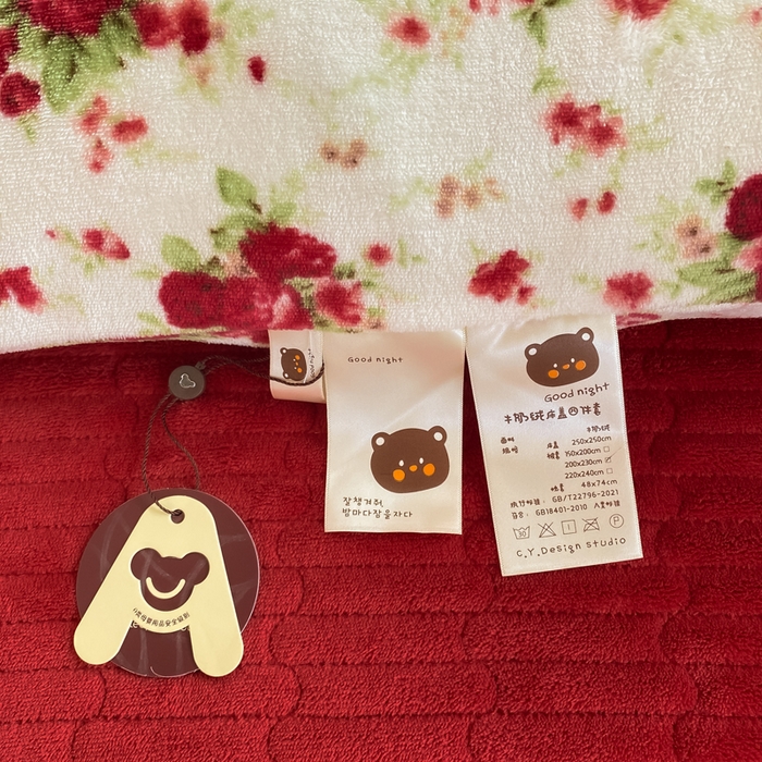 91家纺网 家纺一手货源 找家纺 豫见家纺 2025新款高克重牛奶绒夹棉床盖四件套 玫瑰物语