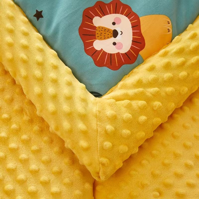 91家纺网 家纺一手货源 找家纺 蔻之羽 2025新款水洗棉豆豆被夏被春秋被豆豆绒冬被直播爆款被子被芯 狮子王国