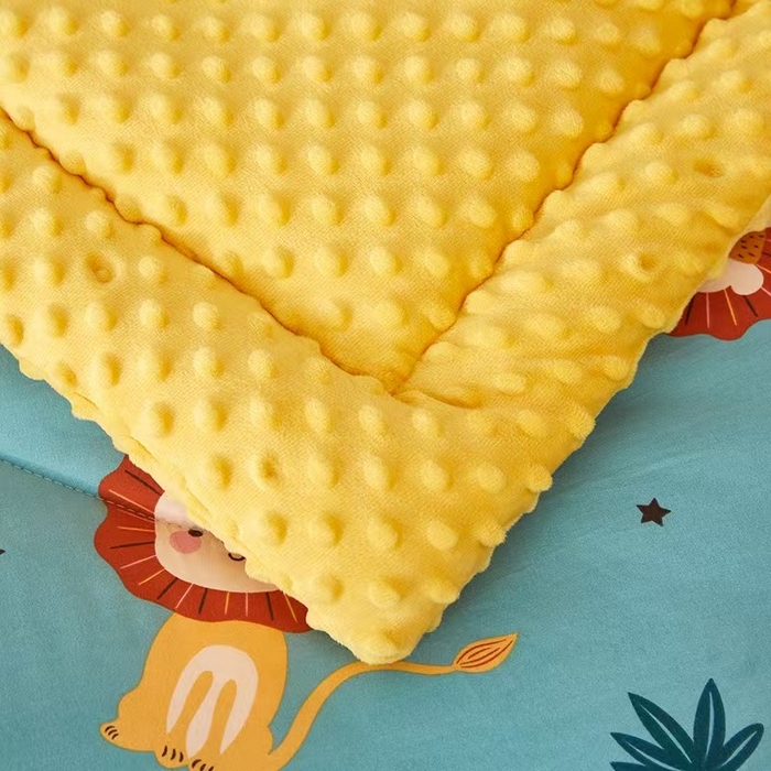 91家纺网 家纺一手货源 找家纺 蔻之羽 2025新款水洗棉豆豆被夏被春秋被豆豆绒冬被直播爆款被子被芯 狮子王国