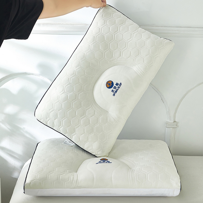 91家纺网 家纺一手货源 找家纺 鼎晟纺 2025新款太空舱护颈乳胶枕成人枕头学生枕芯 太空舱三边款