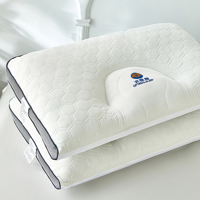 91家纺网 家纺一手货源 找家纺 鼎晟纺 2025新款太空舱护颈乳胶枕成人枕头学生枕芯 太空舱三边款