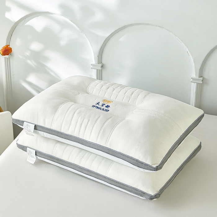 91家纺网 家纺一手货源 找家纺 鼎晟纺 2025新款太空舱护颈乳胶枕成人枕头学生枕芯 太空舱四边款