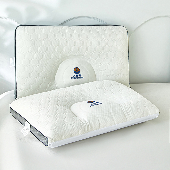 91家纺网 家纺一手货源 找家纺 鼎晟纺 2025新款太空舱护颈乳胶枕成人枕头学生枕芯 太空舱三边款