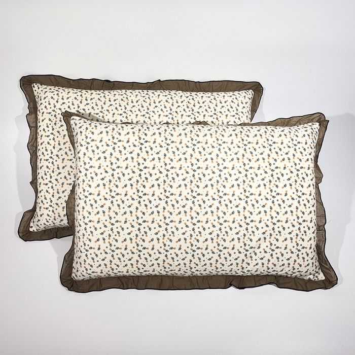 91家纺网 家纺一手货源 找家纺 （总）呦呦南宋 2025新款韩版35x55cm针织绒枕套双面两用绣线花边中层超声波夹棉单只装单品隐藏拉链款枕头套