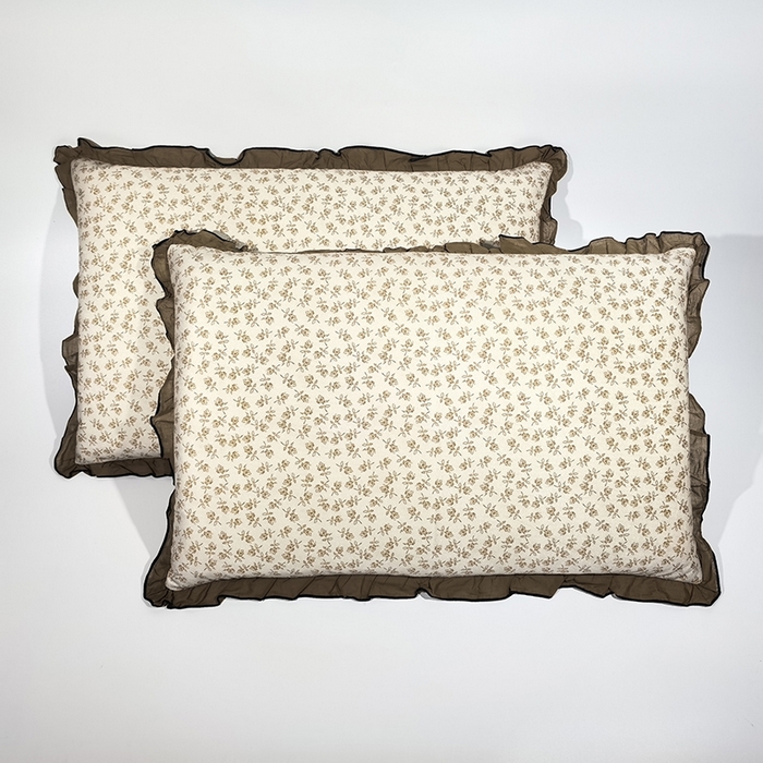 91家纺网 家纺一手货源 找家纺 （总）呦呦南宋 2025新款韩版35x55cm针织绒枕套双面两用绣线花边中层超声波夹棉单只装单品隐藏拉链款枕头套