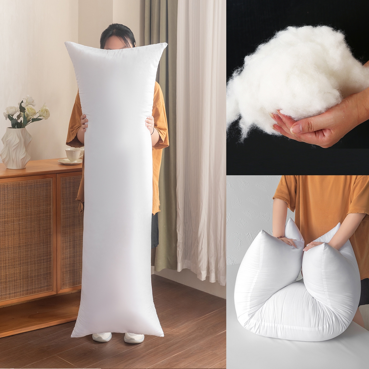 91家纺网 家纺一手货源 找家纺 （总）芯奇想 2025新款长抱枕芯双人情侣枕长枕动漫等身抱枕芯3D纤维填充