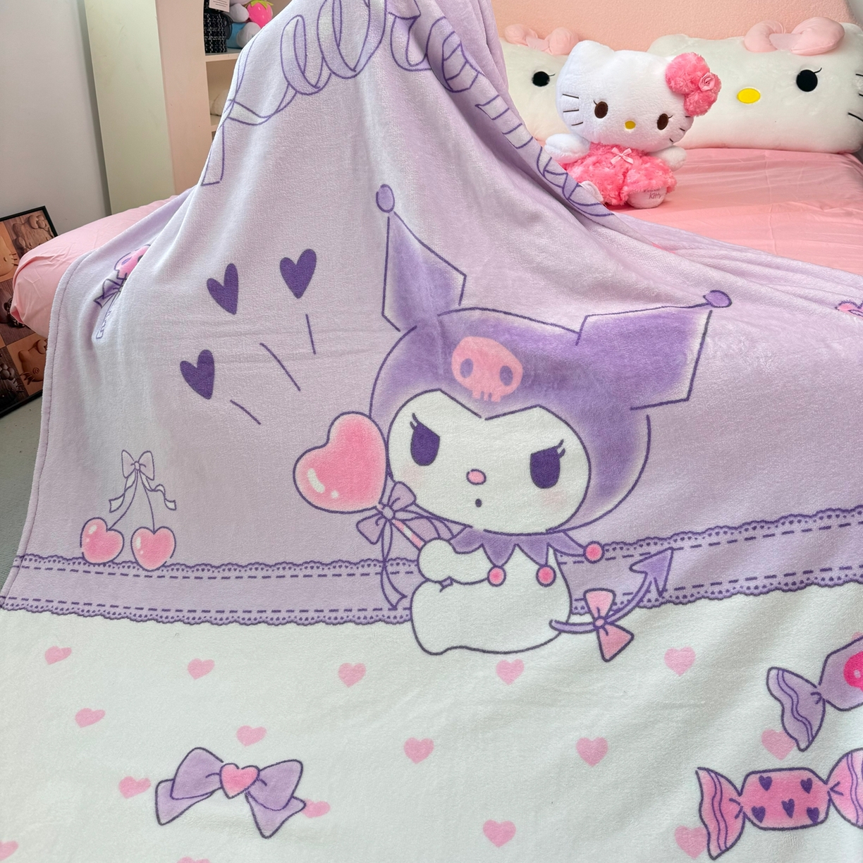 91家纺网 家纺一手货源 找家纺 （总）博雅 2025新款三丽鸥牛奶绒盖毯毯子