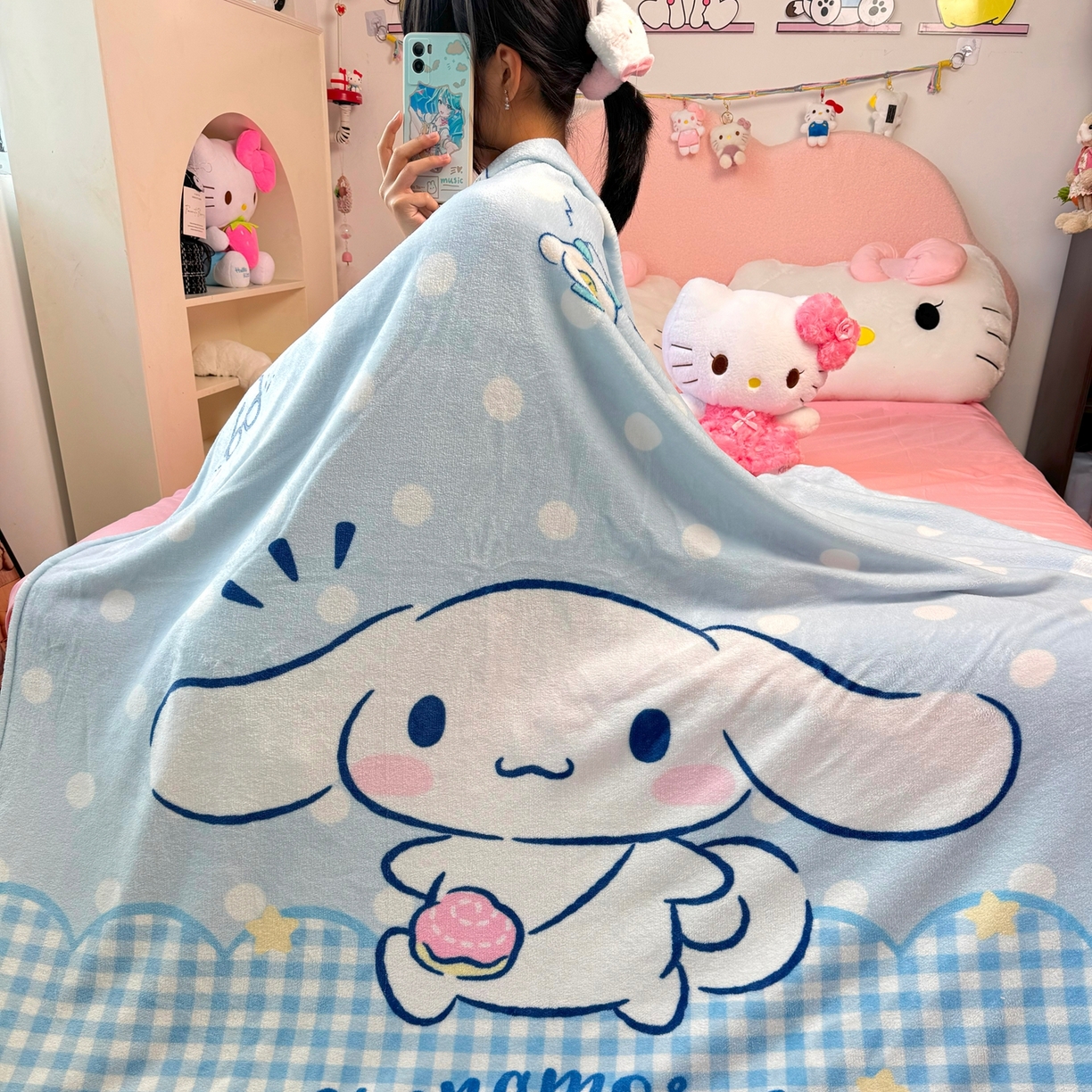 91家纺网 家纺一手货源 找家纺 （总）博雅 2025新款三丽鸥牛奶绒盖毯毯子