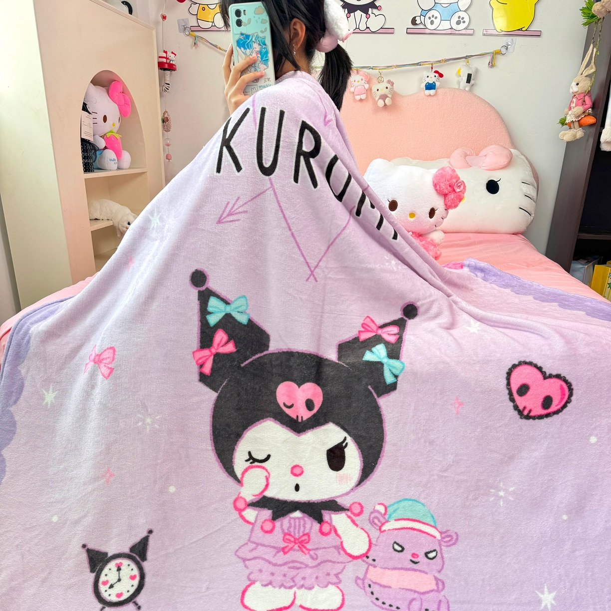 91家纺网 家纺一手货源 找家纺 （总）博雅 2025新款三丽鸥牛奶绒盖毯毯子