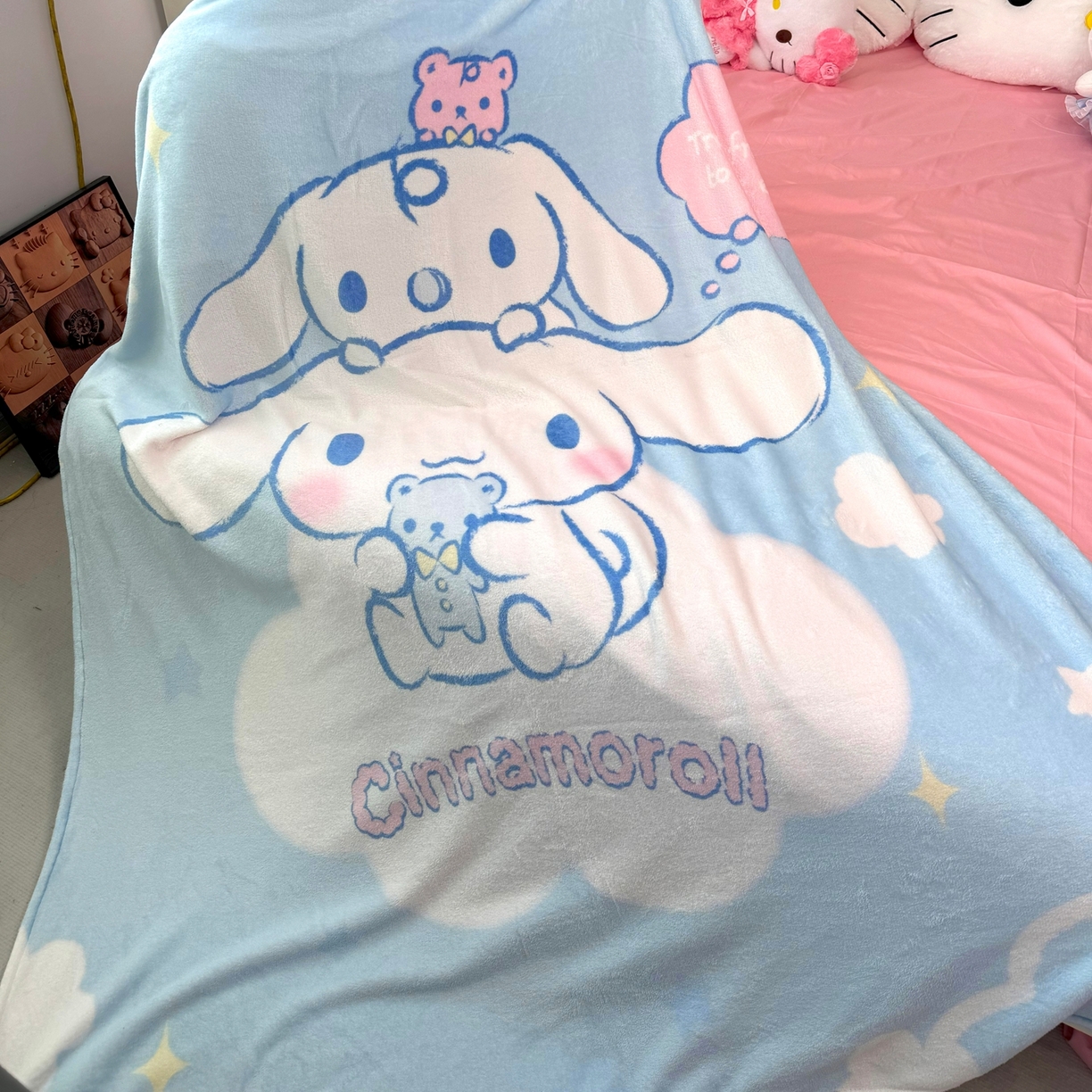 91家纺网 家纺一手货源 找家纺 （总）博雅 2025新款三丽鸥牛奶绒盖毯毯子