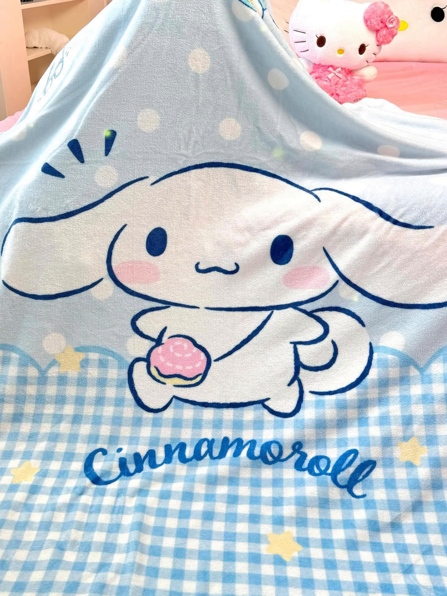 91家纺网 家纺一手货源 找家纺 博雅 2025新款三丽鸥牛奶绒盖毯毯子 萌萌玉桂狗