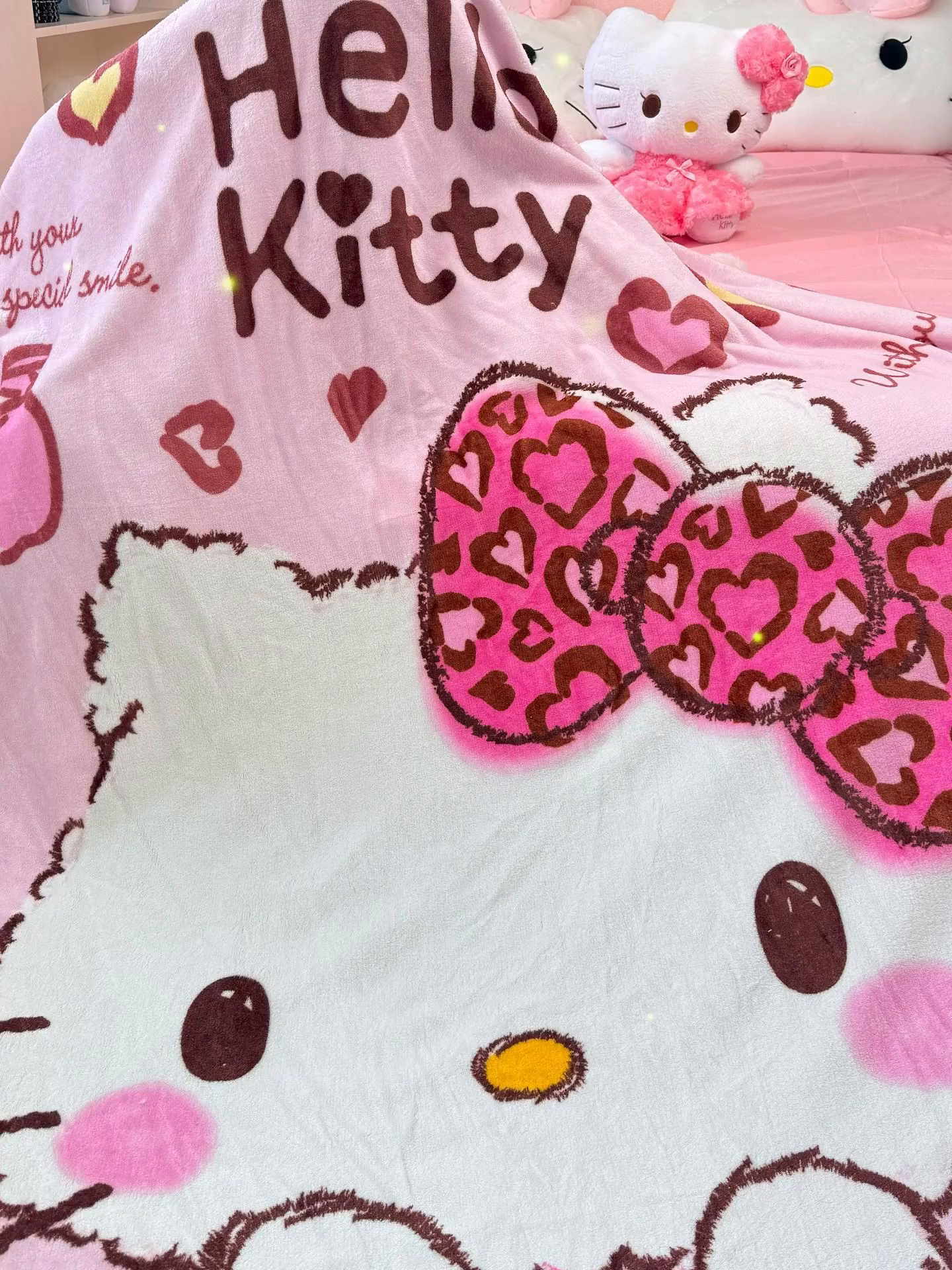 91家纺网 家纺一手货源 找家纺 博雅 2025新款三丽鸥牛奶绒盖毯毯子 甜酷KT