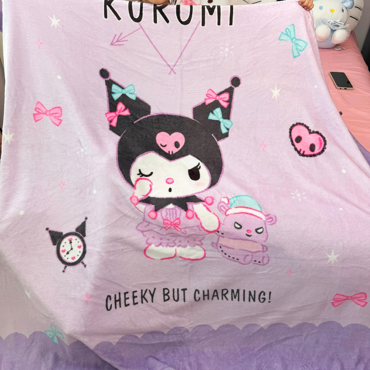 91家纺网 家纺一手货源 找家纺 博雅 2025新款三丽鸥牛奶绒盖毯毯子 小恶魔库洛米