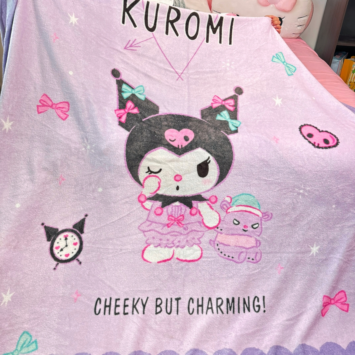 91家纺网 家纺一手货源 找家纺 博雅 2025新款三丽鸥牛奶绒盖毯毯子 小恶魔库洛米