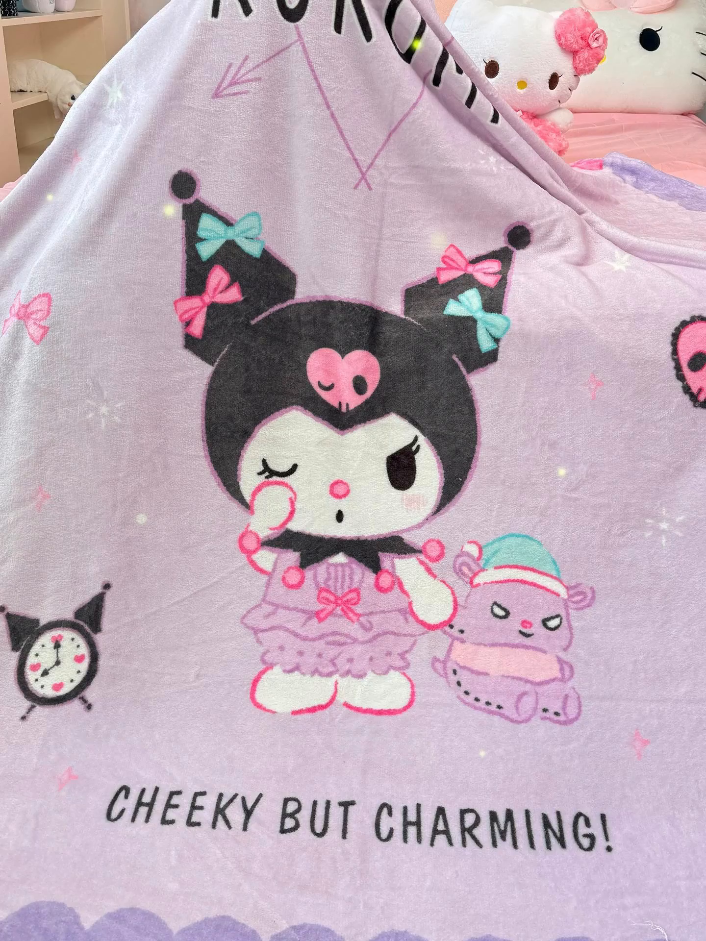 91家纺网 家纺一手货源 找家纺 博雅 2025新款三丽鸥牛奶绒盖毯毯子 小恶魔库洛米