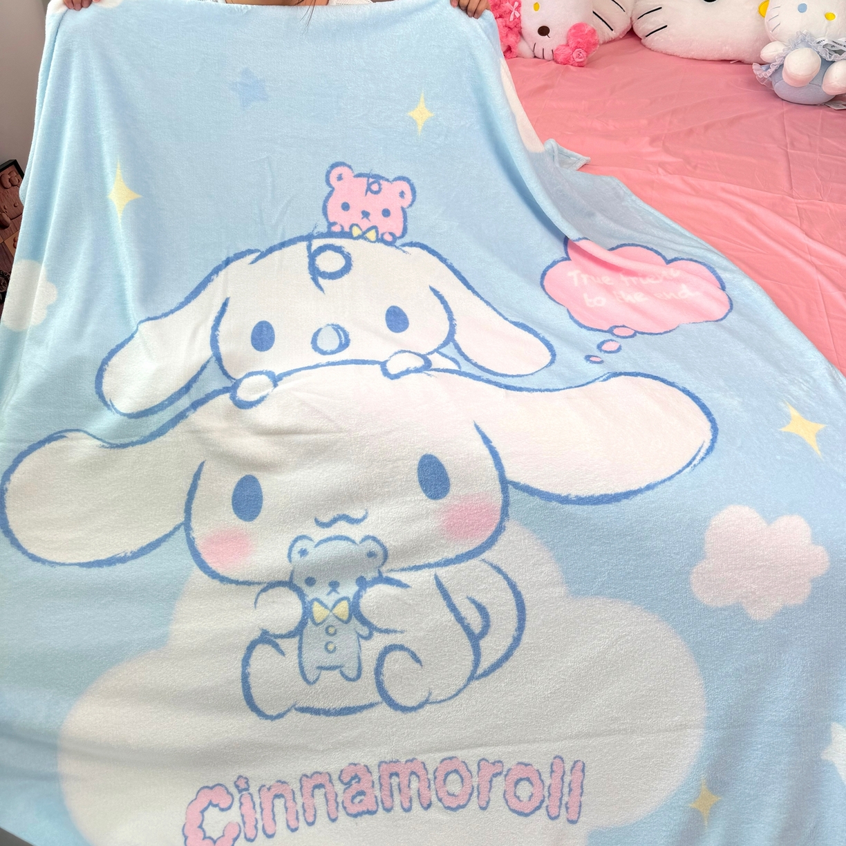 91家纺网 家纺一手货源 找家纺 博雅 2025新款三丽鸥牛奶绒盖毯毯子 云朵玉桂狗