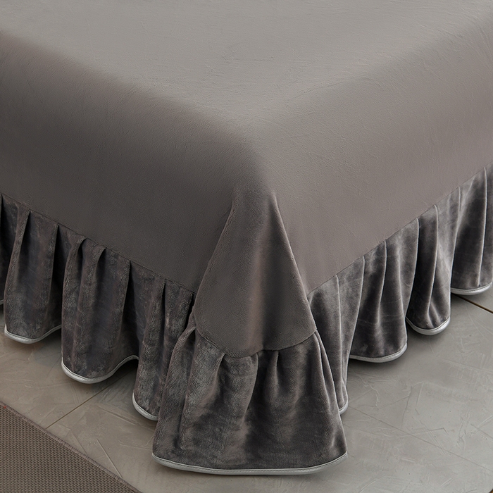 91家纺网 家纺一手货源 找家纺 诺梵家纺 2025新款8斤加厚保暖金貂绒牛奶绒印花四件套豆蔻年华灰