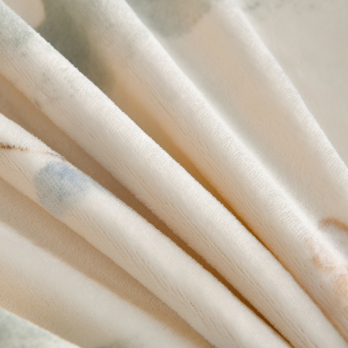 91家纺网 家纺一手货源 找家纺 诺梵家纺 2025新款8斤加厚保暖金貂绒牛奶绒印花四件套燕归来-米