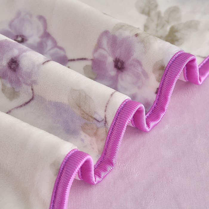 91家纺网 家纺一手货源 找家纺 诺梵家纺 2025新款8斤加厚保暖金貂绒牛奶绒印花四件套燕归来-紫