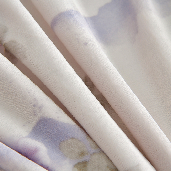 91家纺网 家纺一手货源 找家纺 诺梵家纺 2025新款8斤加厚保暖金貂绒牛奶绒印花四件套燕归来-紫