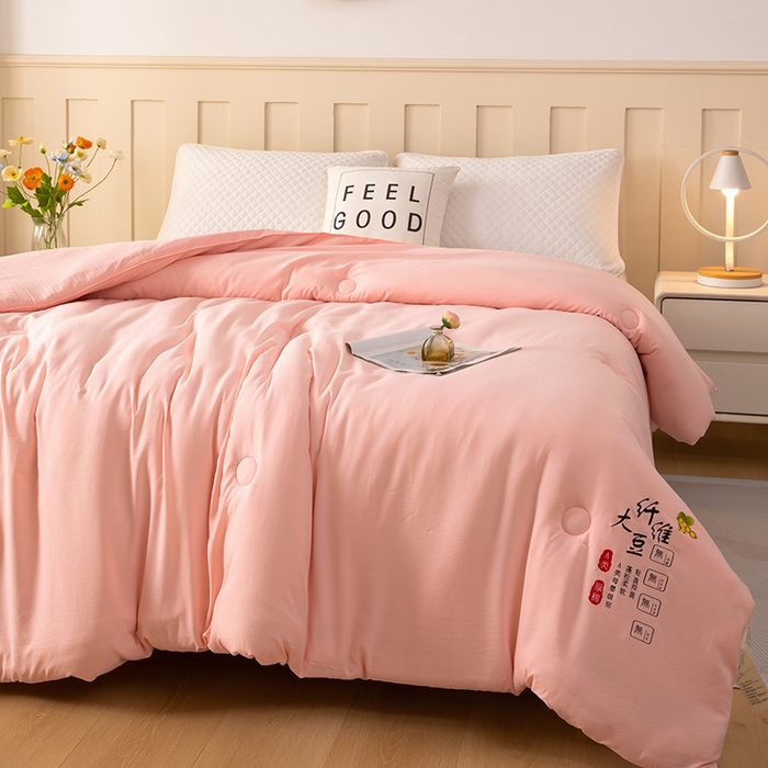 91家纺网 家纺一手货源 找家纺 （总）奕宸居 2025新款原棉纯色大豆被被子被芯