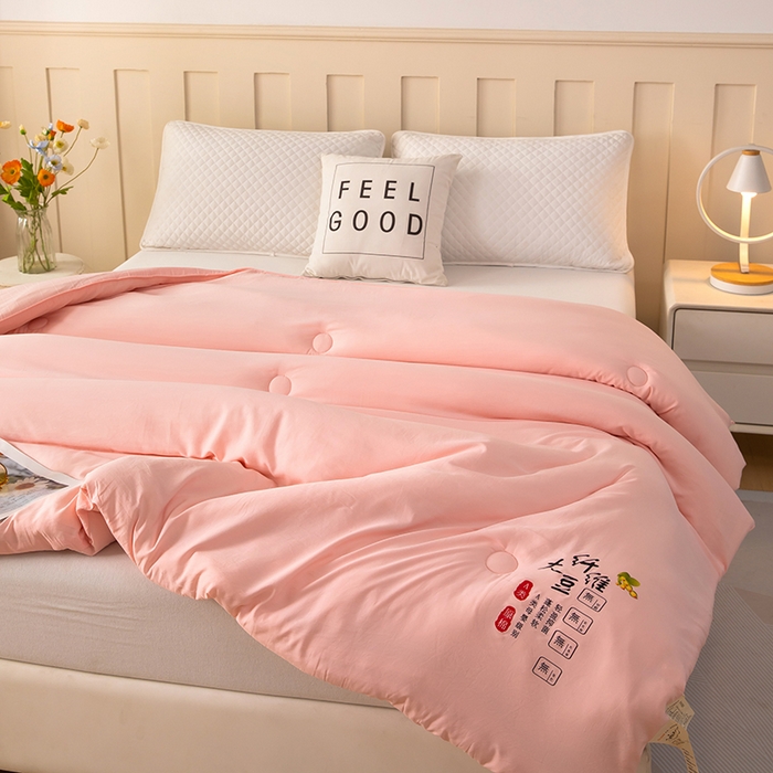 91家纺网 家纺一手货源 找家纺 （总）奕宸居 2025新款原棉纯色大豆被被子被芯