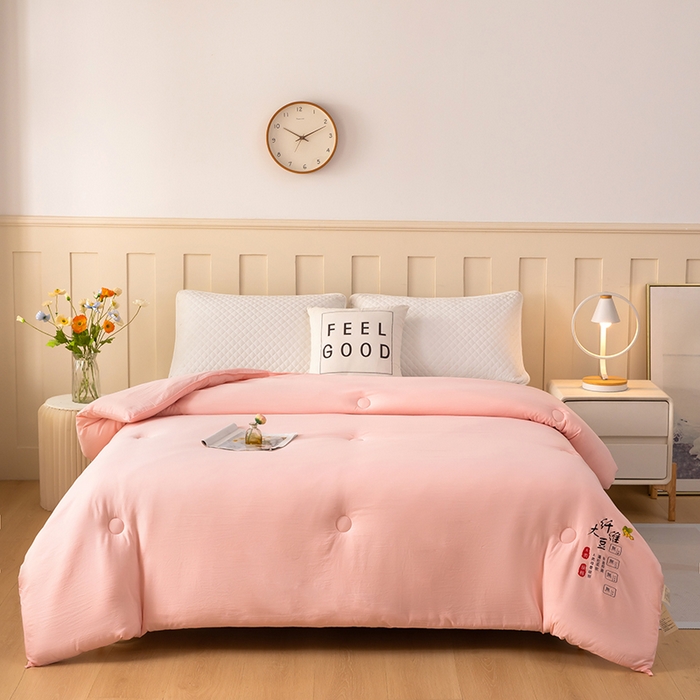 91家纺网 家纺一手货源 找家纺 （总）奕宸居 2025新款原棉纯色大豆被被子被芯