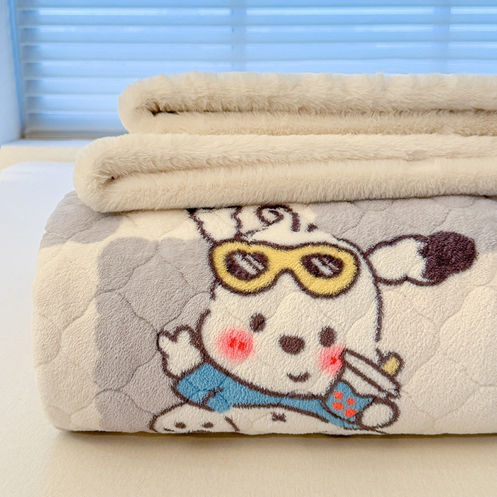 91家纺网 家纺一手货源 找家纺 （总）喜居 2025新款高克重印花牛奶绒夹棉床褥床垫子褥子床护垫