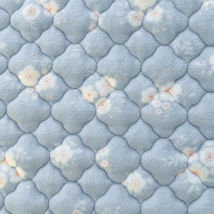 91家纺网 家纺一手货源 找家纺 喜居 2025新款高克重印花牛奶绒夹棉床褥床垫子褥子床护垫 暗香