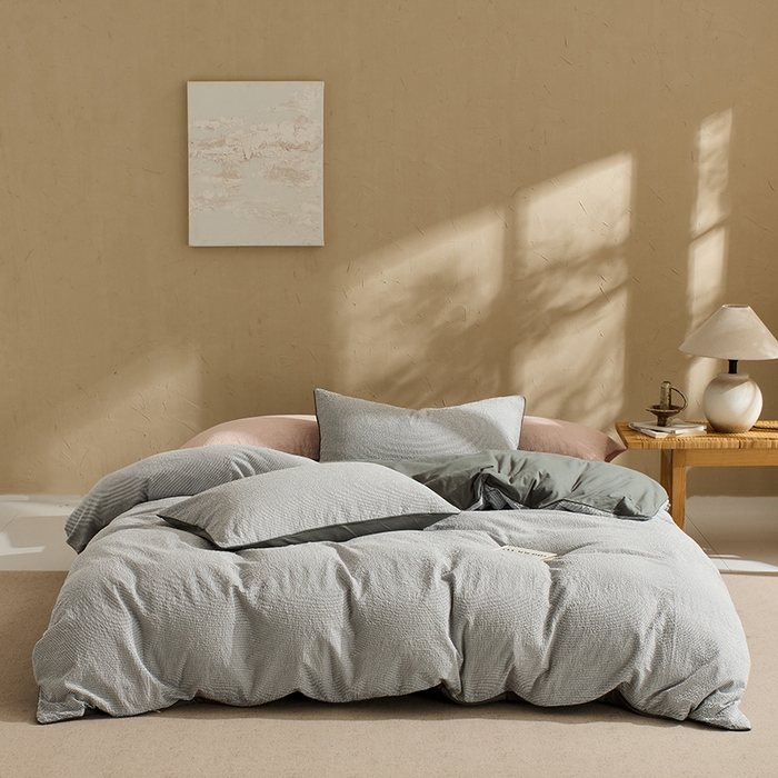 91家纺网 家纺一手货源 找家纺 （总）LADYCOCO可可家居 2025新款针织+梭织夹棉四件套-滚绳款