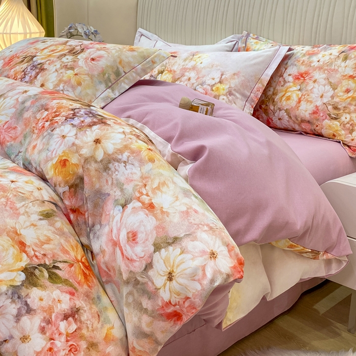 91家纺网 家纺一手货源 找家纺 （总）红日子纺织品 2025新款A类全棉磨毛数码印花四件套