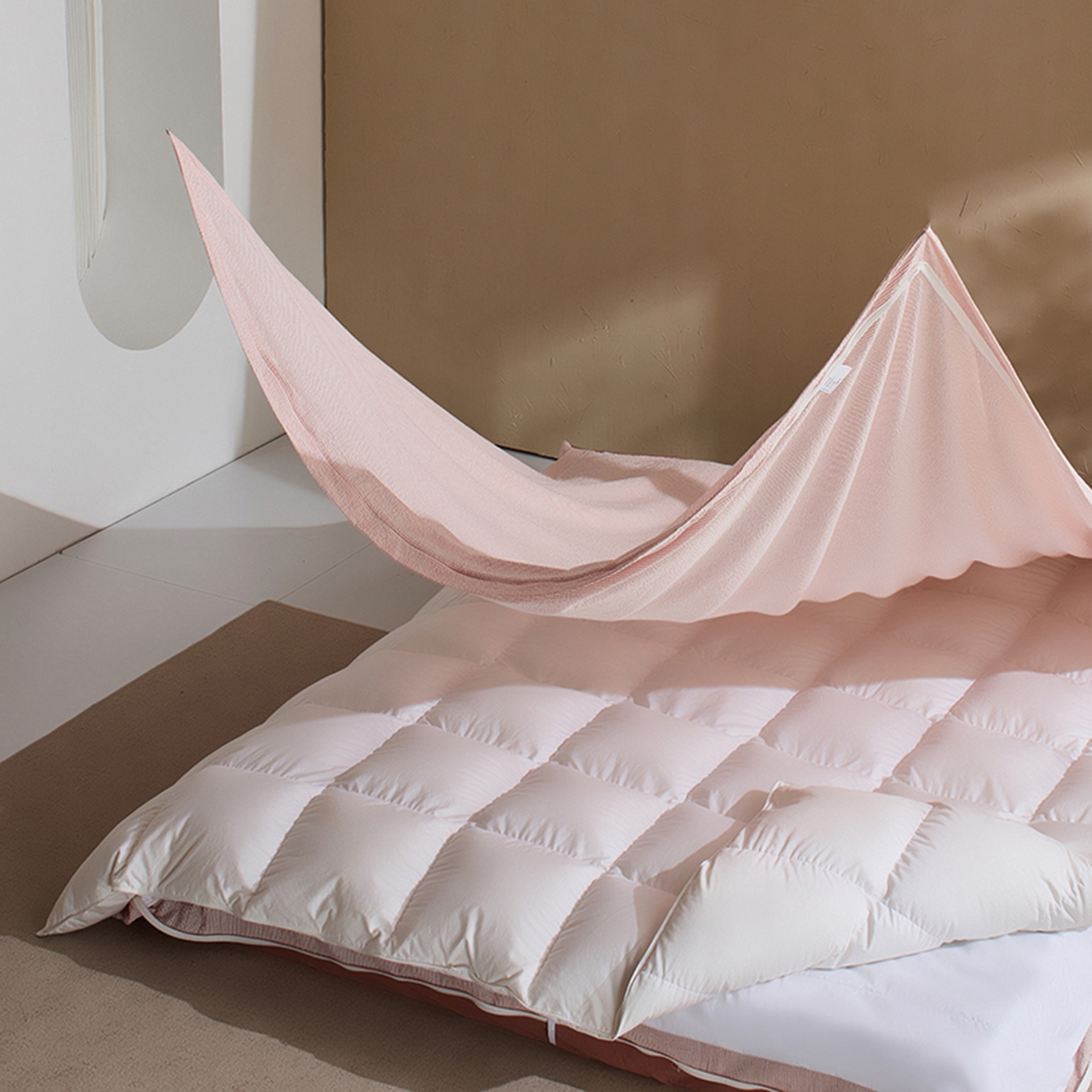 91家纺网 家纺一手货源 找家纺 （总）LADYCOCO可可家居 2025新款三开口针织+梭织 夹棉四件套 优易套/U易套 三开口被套，唯一专利发明单位，全球专利布局