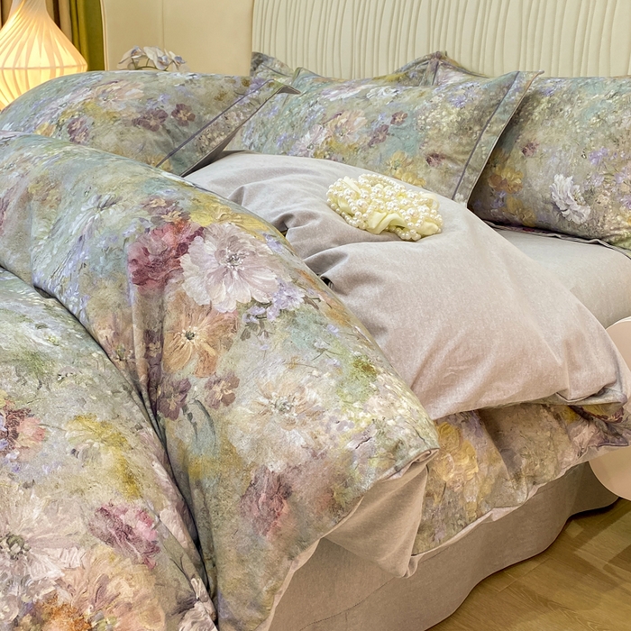 91家纺网 家纺一手货源 找家纺 （总）红日子纺织品 2025新款A类全棉磨毛数码印花四件套