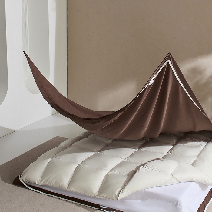 91家纺网 家纺一手货源 找家纺 （总）LADYCOCO可可家居 2025新款三开口针织+梭织 夹棉四件套 优易套/U易套 三开口被套，唯一专利发明单位，全球专利布局