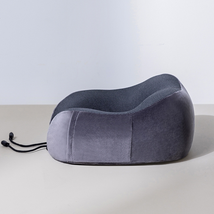 91家纺网 家纺一手货源 找家纺 小米枕芯 2025新款磁疗布记忆棉u型枕飞机护颈旅行便携脖子靠枕坐车睡觉神器六色枕 深灰