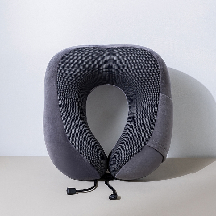 91家纺网 家纺一手货源 找家纺 小米枕芯 2025新款磁疗布记忆棉u型枕飞机护颈旅行便携脖子靠枕坐车睡觉神器六色枕 深灰