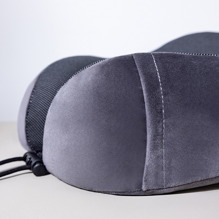 91家纺网 家纺一手货源 找家纺 小米枕芯 2025新款磁疗布记忆棉u型枕飞机护颈旅行便携脖子靠枕坐车睡觉神器六色枕 深灰