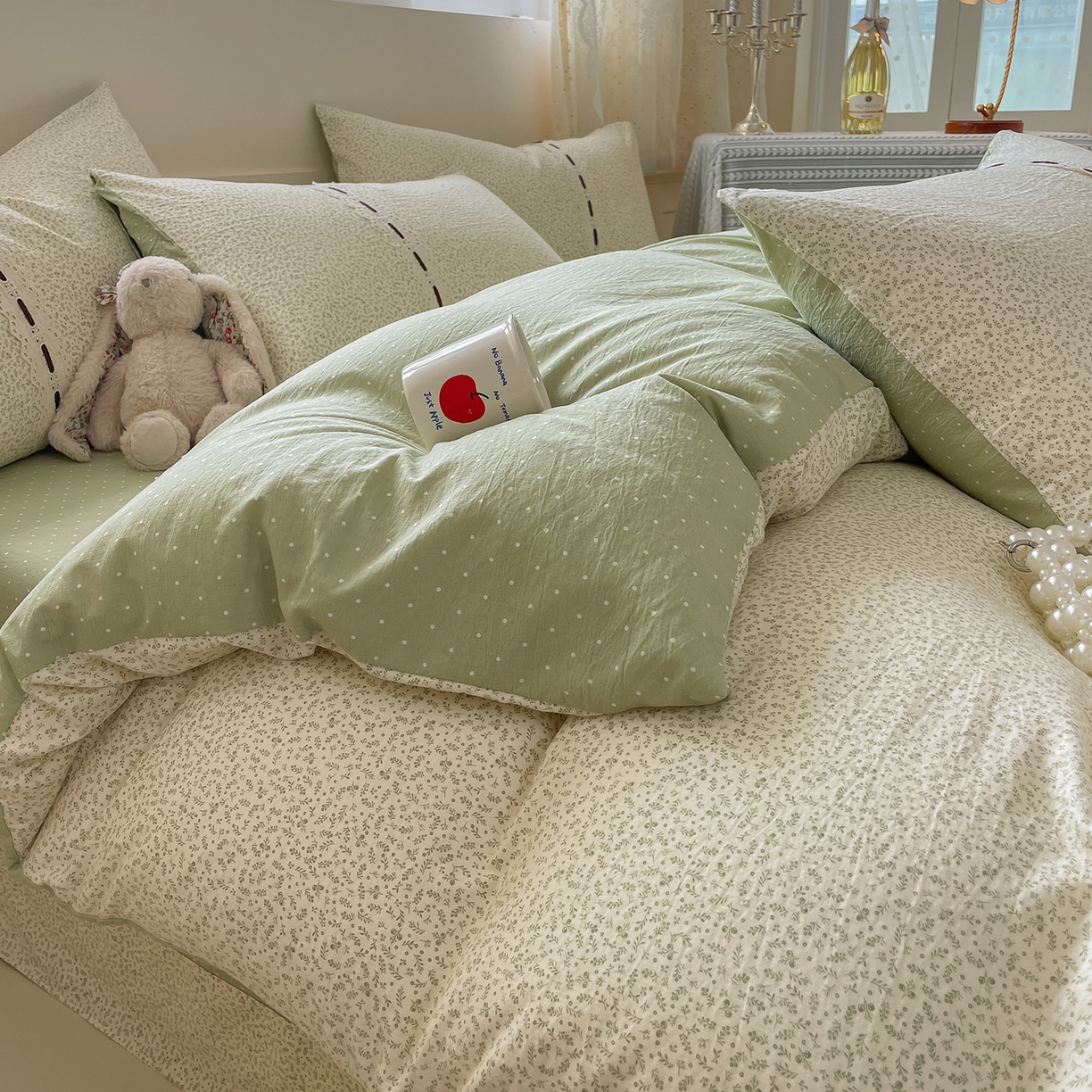 91家纺网 家纺一手货源 找家纺 （总）韩后家纺 2025新款木棉印花四件套