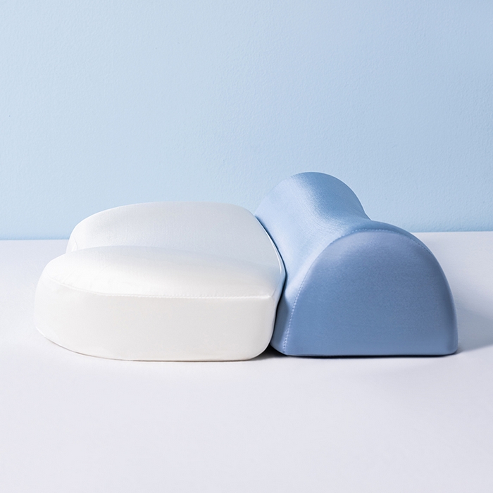 91家纺网 家纺一手货源 找家纺 （总）小米枕芯 2025新款二合一组合记忆棉枕护颈分段牵引枕三色